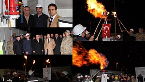 Midyat’ta ilk doğalgaz meşalesi yakıldı