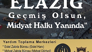 Midyat'ta depremzedeler için yardım kampanyası başlatıldı