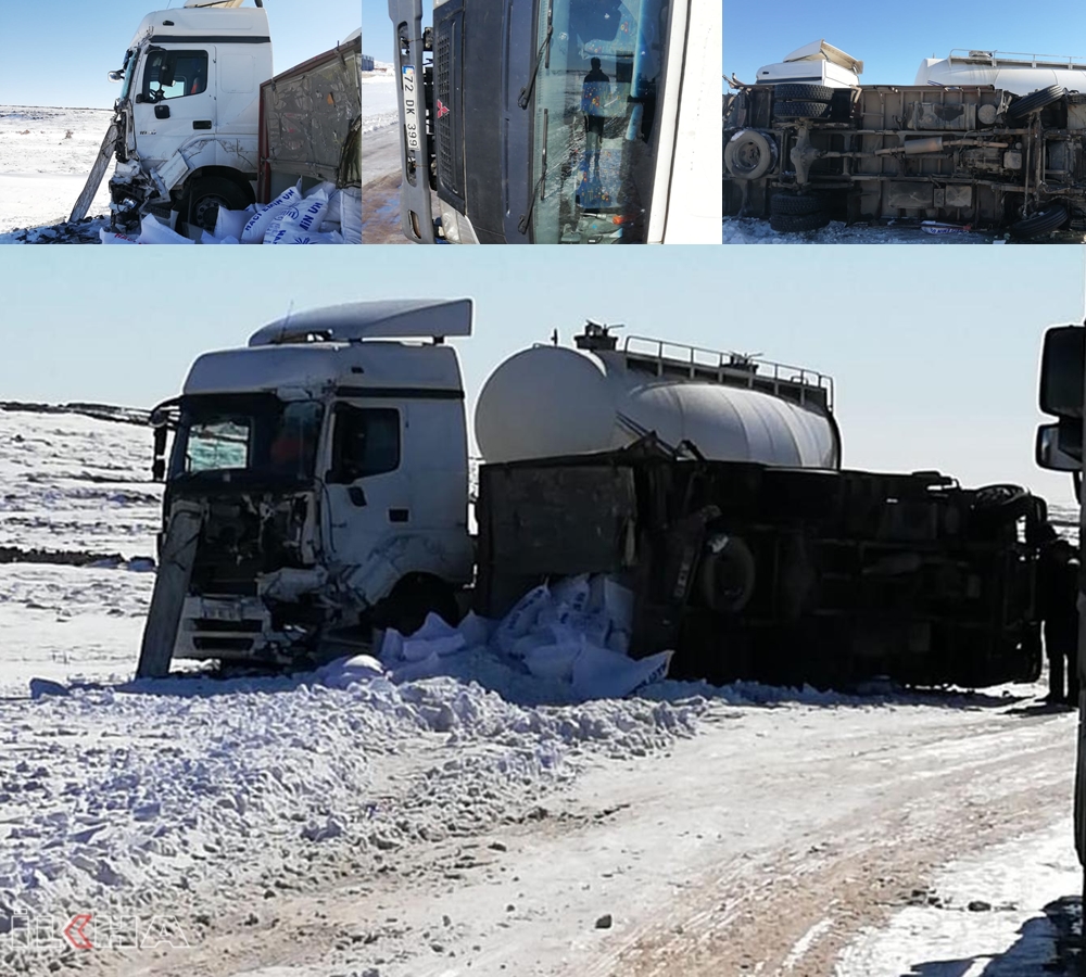 Midyat'ta kar ve buzlanma kazaya neden oldu