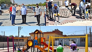 Başkan Şahin'den devam eden çalışmalara yerinde inceleme