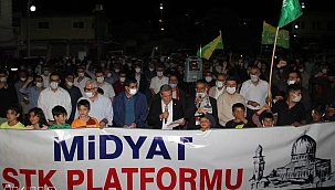 Midyat halkından Siyonist terör çetesine sert tepki