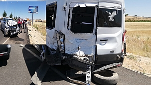 Midyat'ta okul dönüşü kaza : 10 hafif yaralı 