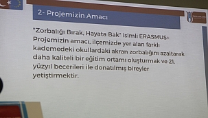 Okullarda akran zorbalığına dikkat çeken “Zorbalığı bırak; Hayata bak” projesi tanıtıldı