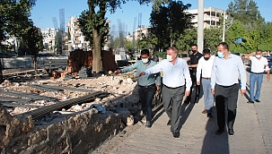 Başkan Şahin, Kültür Merkezi inşaatında incelemelerde bulundu