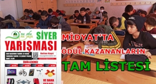 Midyat'ta Siyer Yarışması'nda 55 kişi ödül kazandı(TAM LİSTE)