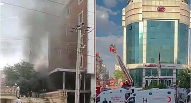 Mardin'de hastanede patlama sonrası yangın çıktı