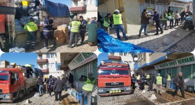 Deprem bölgelerine yardımlar sürüyor