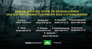 HÜDA PAR, 12 heyet ile afet bölgesinde