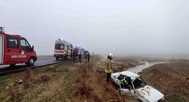 Mardin'de kontrolden çıkan araç su kanalına düştü: 4 yaralı