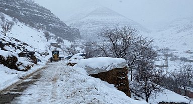 Şırnak'ta yoğun kar yağışı köy yollarını kapattı