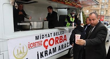 Midyat Belediyesinden çorba ikramı