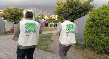 Umut Kervanı'nın deprem bölgesinde yardımları aralıksız devam ediyor
