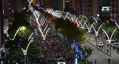 Batman'da on binler Gazze için yürüdü