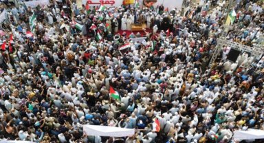 Gazze halkına soykırım uygulayan işgal rejimine karşı dünya çapında öfke gösterileri yayılıyor