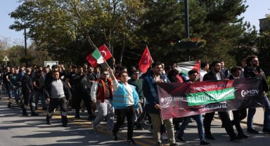 İTÜ öğrencilerinden Filistin'e destek yürüyüşü