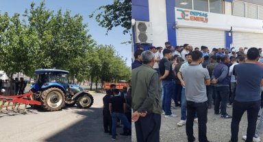 Çiftçiler, elektrik kesintilerini protesto etmek amacıyla kara yolunu trafiğe kapattı
