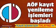 AÖF kayıt yenileme işlemleri başladı