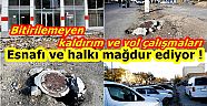 Bitirilemeyen kaldırım ve yol çalışmaları mağdur ediyor