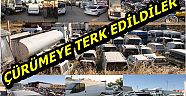 Yediemin parklarında yüzlerce araç çürümeye terk edildi
