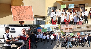Ortaokul öğrencilerinden Mevlid-i Nebi Etkinliği ve yürüyüş
